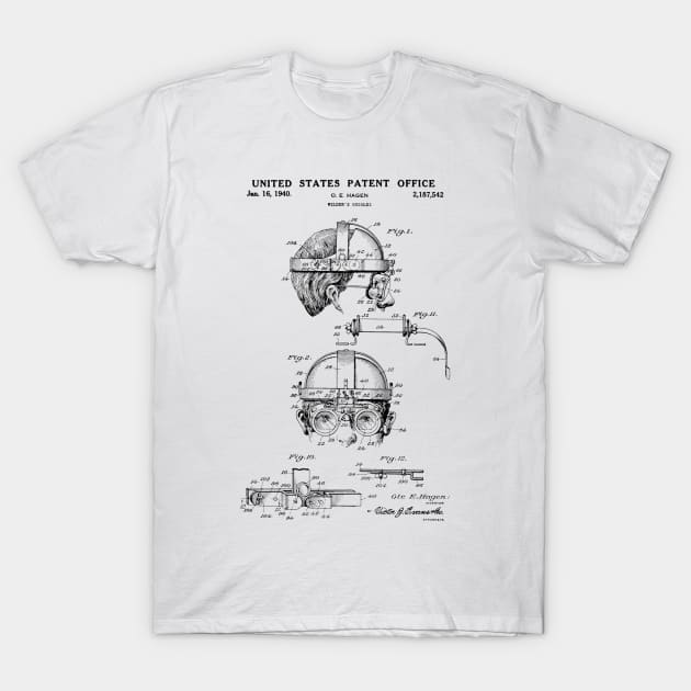 Welding Goggles Patent Black T-Shirt by Luve